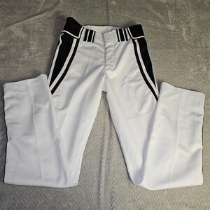 Boombah Mens Baseball Pants White Black Maroon Striped W34 x Long Athletic